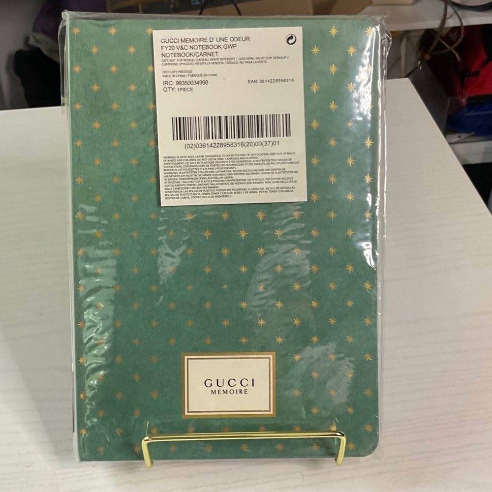 Gucci Teal Starry Notebook
